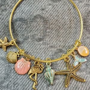 Charm bangle bracelet "sea vibes"